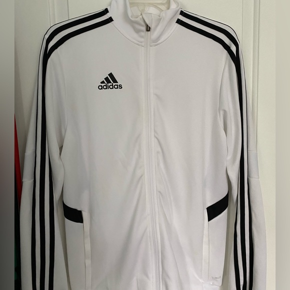 White Mens adidas sweater - Picture 1 of 3